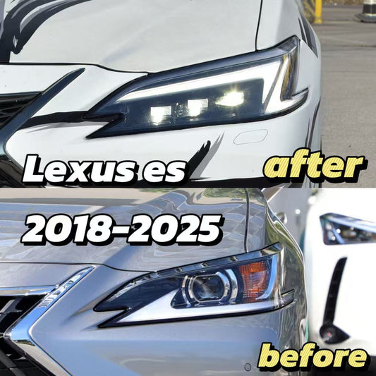 Original Triple Beam LED headlights for 2018 2019 2020 2021 2022 2023 2024 2025 LEXUS ES Car Headlight Replacement