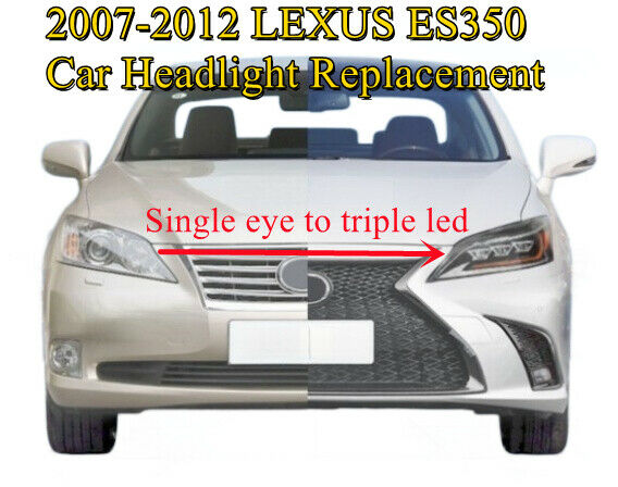 Triple Beam LED headlights and Bumper Kits for 2007 2008 2009 LEXUS ES ES350 Car Headlight Replacement/Modification