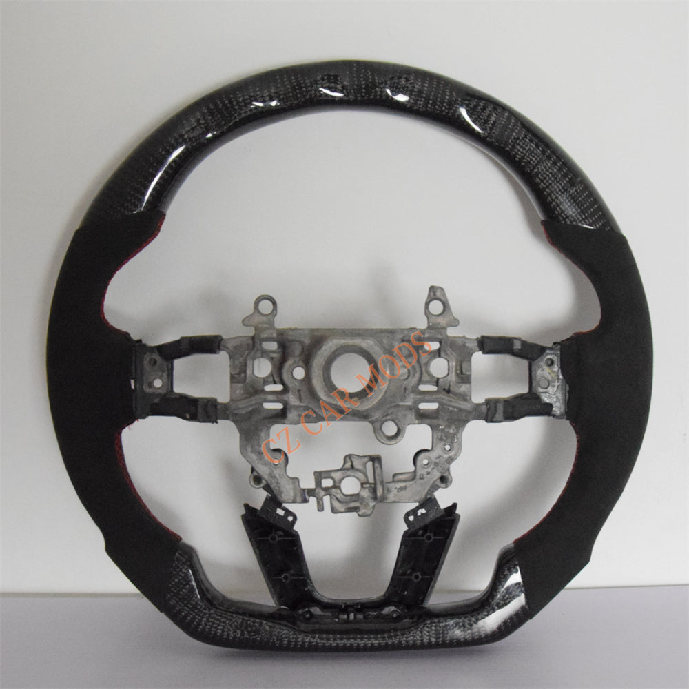 Customized Black Perforated Leather Carbon Fiber Steering Wheel Auto Accessory Remanufactured For Honda Civic 11th GEN 2022 2023 2024