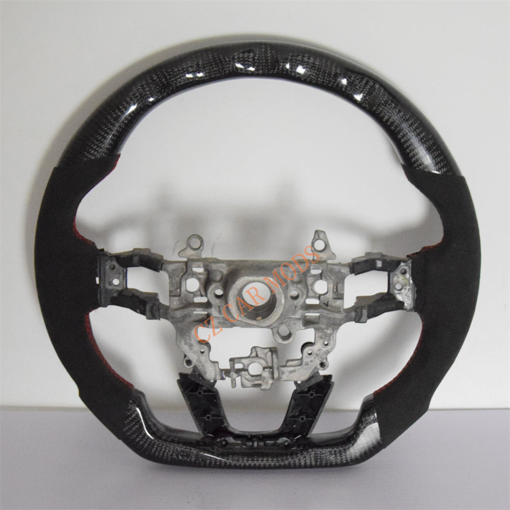 Customized Black Perforated Leather Carbon Fiber Steering Wheel Auto Accessory Remanufactured For Honda Civic 11th GEN 2022 2023 2024