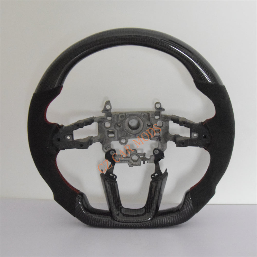 Customized Black Perforated Leather Carbon Fiber Steering Wheel Auto Accessory Remanufactured For Honda Civic 11th GEN 2022 2023 2024