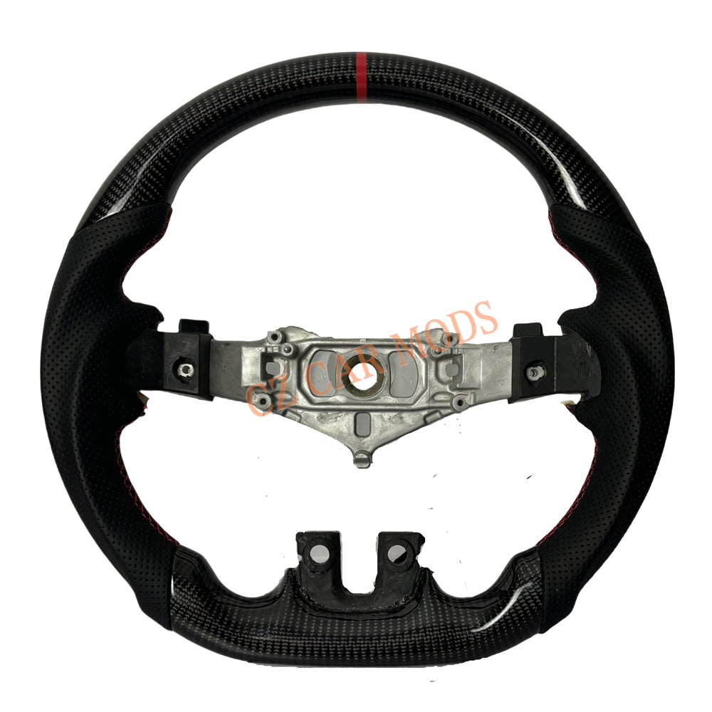 Customized Brand New Carbon Fiber Steering Wheel Auto Accessory With Red Center Strip For Dodge Challenger 2011 2012 2013 2014