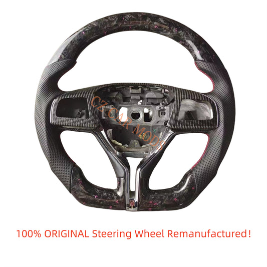 Custom Perforated Leather Carbon Fiber Steering Wheel Auto Accessory Original Steering Wheel For Maserati Ghibli Quattroporte Levante 2014 2015 2016 2017 2018 2019 2020 2021 2022 2023 Re-manufactured