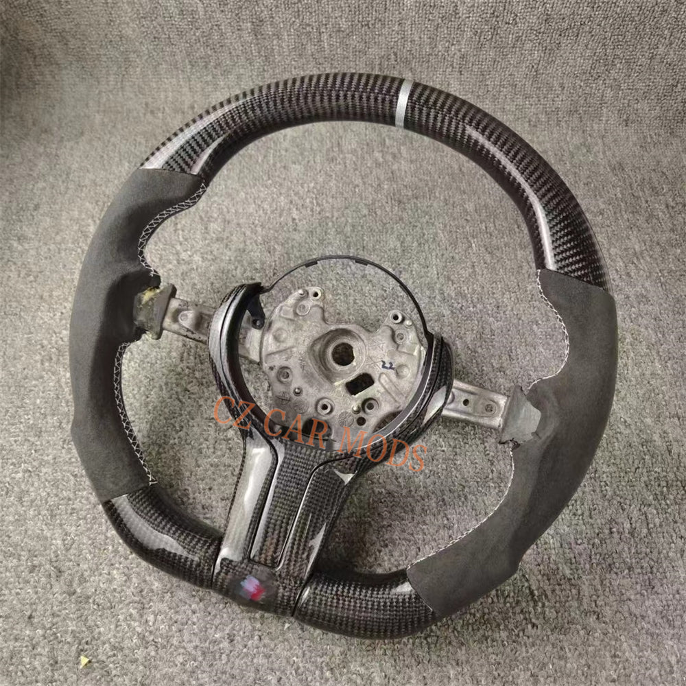 Customized Carbon Fiber Steering Wheel Alcantara For BMW M Sport M3 F30 F80 F82 2014 2015 2016 2017 2018 2019 2020 Auto Accessory Re-manufactured