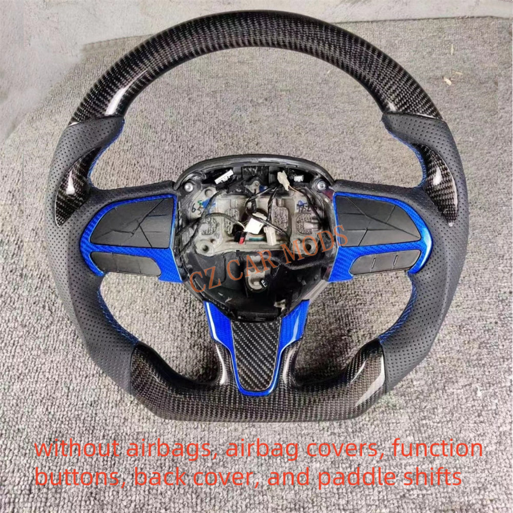 Forged Carbon Fiber Brand New Perforated Leather Steering Wheel Auto Accessory Fit For Chrysler Dodge Charger 2015 2016 2017 2018 2019 2020