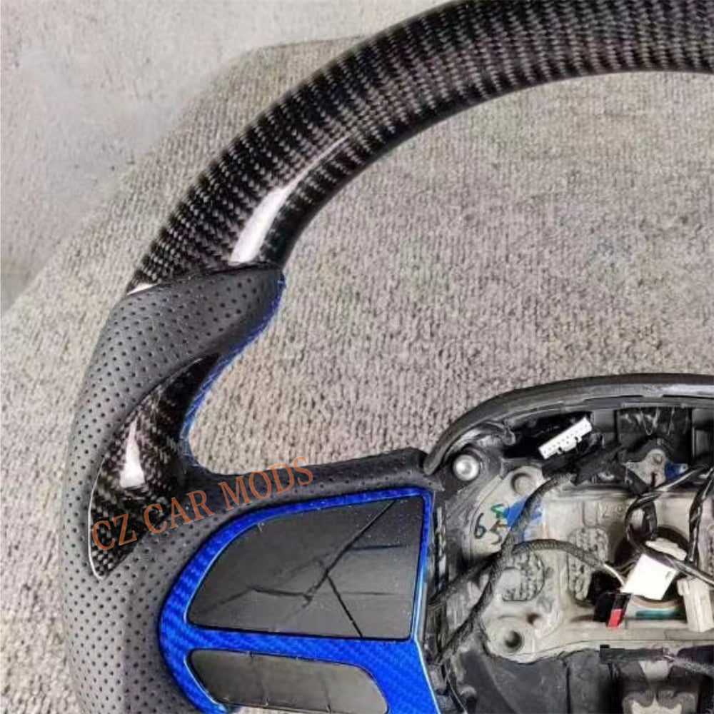 Forged Carbon Fiber Brand New Perforated Leather Steering Wheel Auto Accessory Fit For Chrysler Dodge Charger 2015 2016 2017 2018 2019 2020
