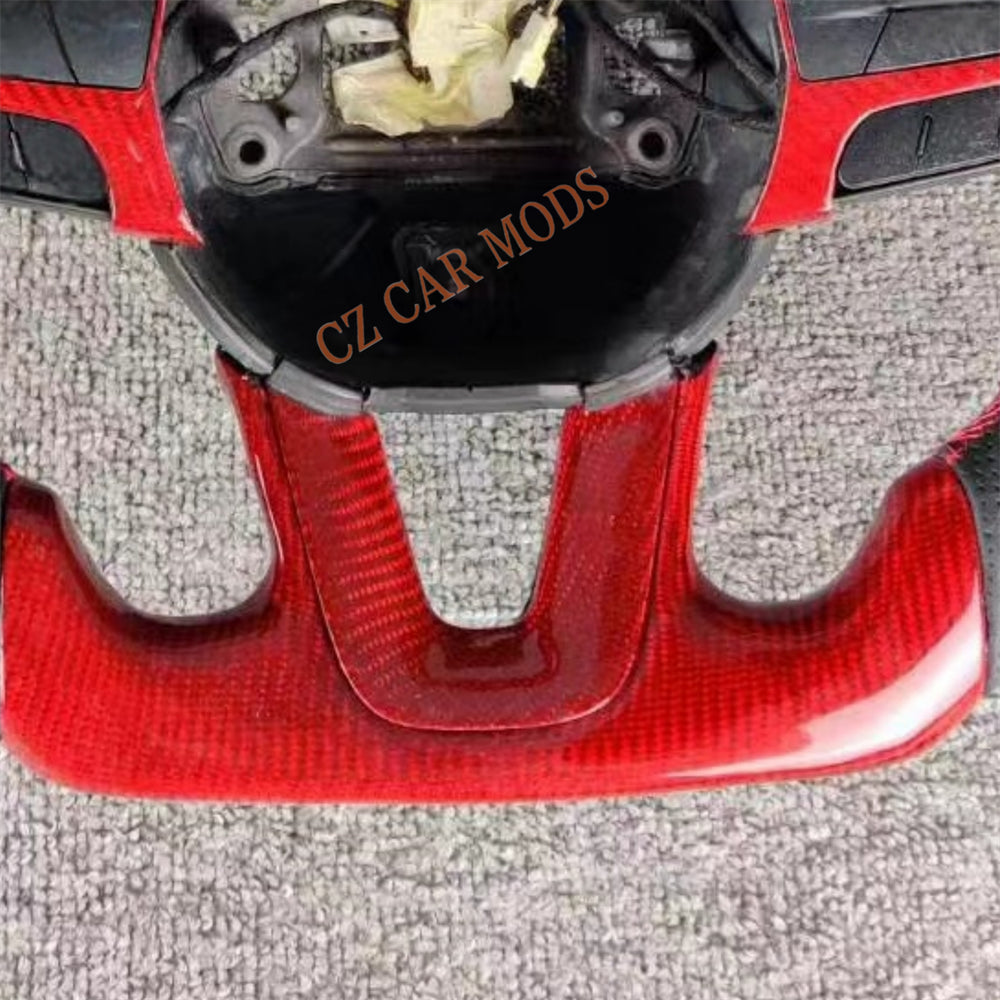 Customized Brand New Perforated Leather Red Carbon Fiber Steering Wheel Auto Accessory For Jeep Grand Cherokee SRT 2014 2015 2016 2017 2018 2019 2020
