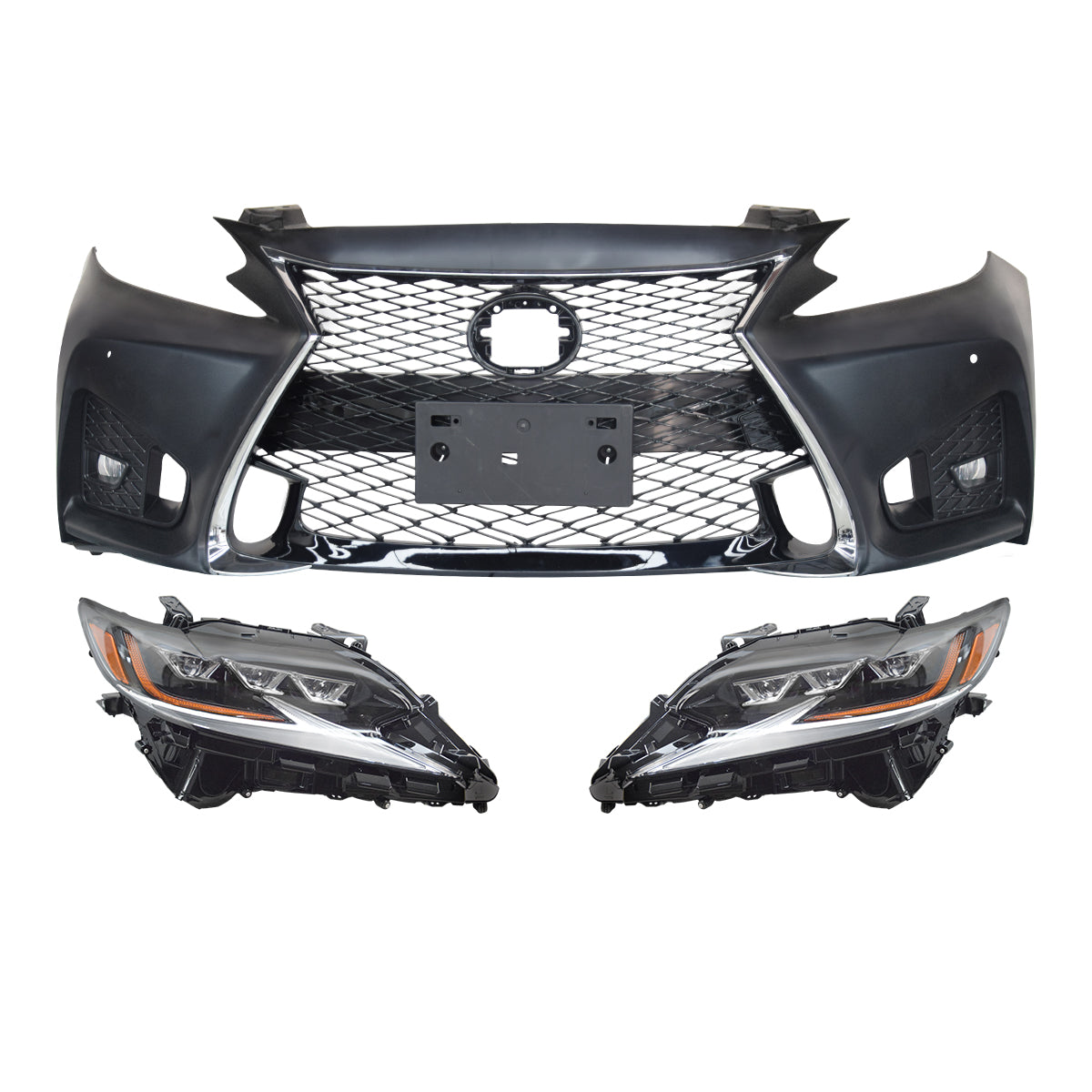 Car Body Kits for Lexus Es 2013 2014 2015 2016 2017 upgrade to Style triple LED Headlight front Rear Bumper taillights