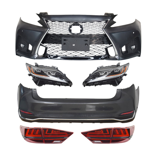 Car Body Kits for Lexus Es 2013 2014 2015 2016 2017 upgrade to Style triple LED Headlight front Rear Bumper taillights
