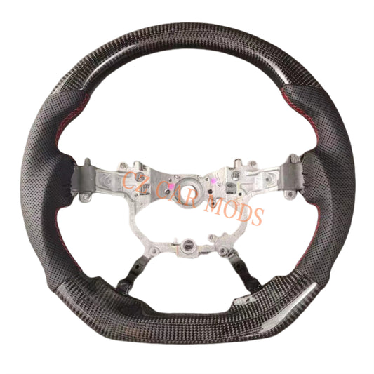 Customized Brand New D-type Carbon Fiber Steering Wheel Auto Accessory Black Perforated Leather For Toyota Alphard 2015 2016 2017 2018 2019 2020 2021 2022