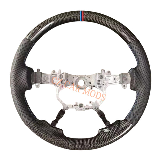 Customized Brand New Real Black Carbon Fiber Steering Wheel Auto Accessory Black Perforated Leather For Toyota Alphard 2015 2016 2017 2018 2019 2020 2021 2022