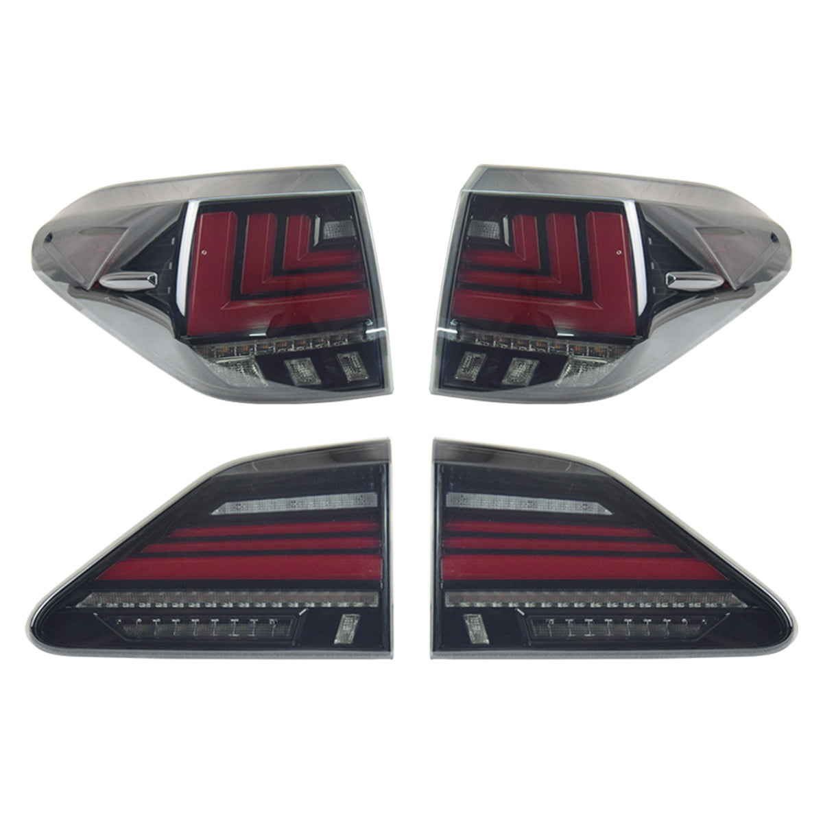 One Pair SMOKED LED Tail Lights For 2010-2015 Lexus RX 350 F 450 H W/Sequential