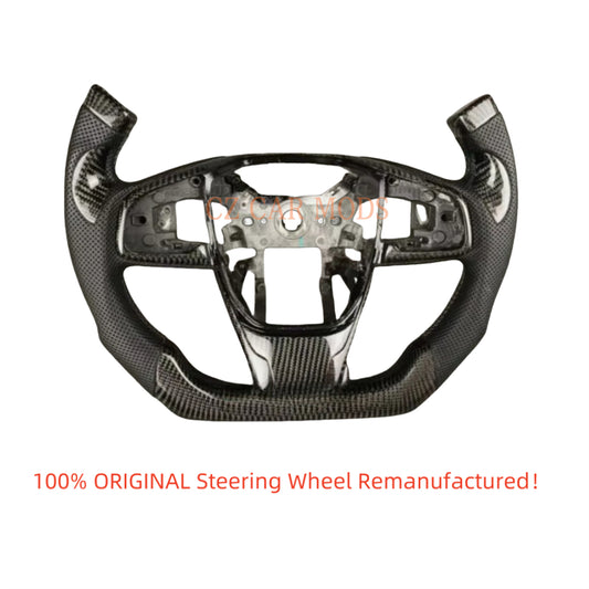 Custom Carbon Fiber Steering Wheel For HONDA CIVIC TYPE-R FK8 2016 2017 2018 2019 2020 2021 Auto Accessory ORIGINAL Steering Wheel Re-manufactured Customized Steering Wheel