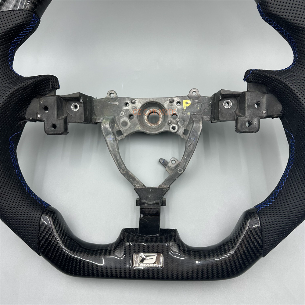 Customized black Fiber Black Perforated Leather blue Stitch green white red Strip Steering Wheel Fit For 2016-2018 Lexus GS350