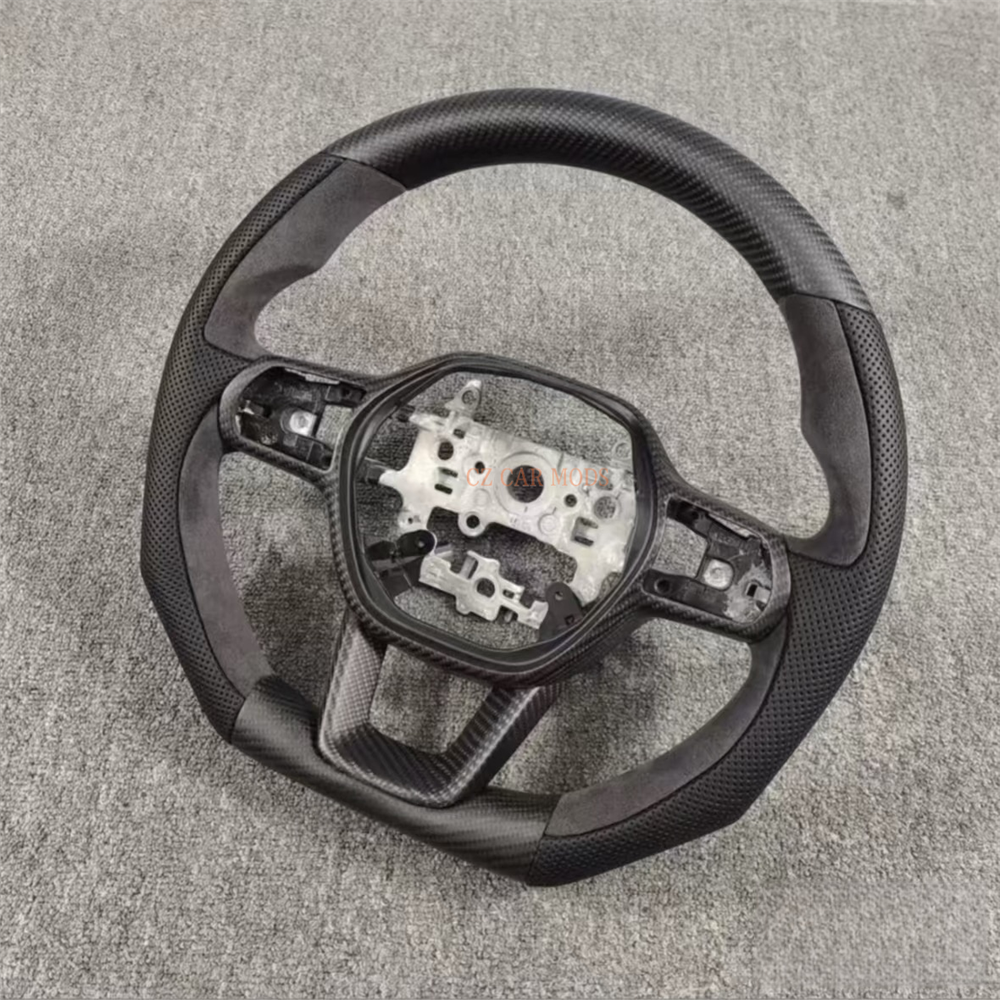 Customized black Carbon Fiber Black Perforated Leather black Alcantara Steering Wheel Fit For Honda CRV 2022 2023 2024 2025