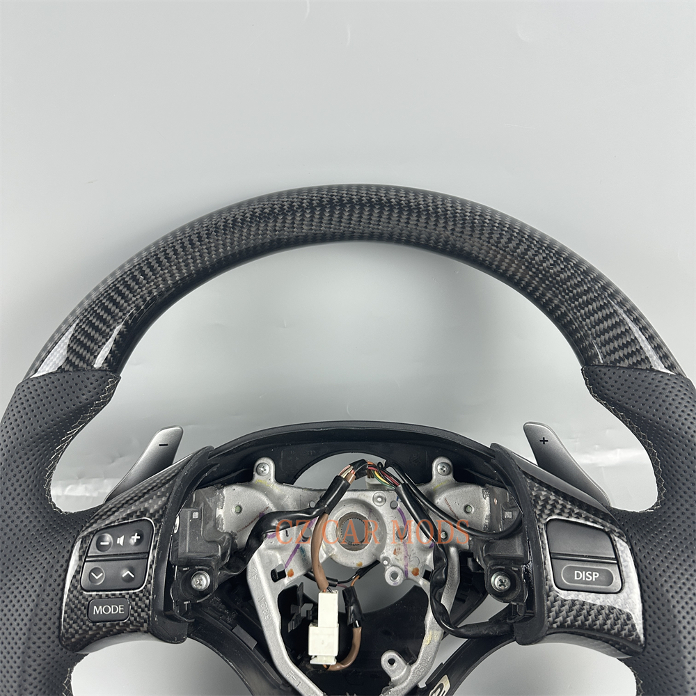 Customized Black carbon fiber leather steering wheel for 2006 2007 2008 2009 2010 2011 Lexus IS