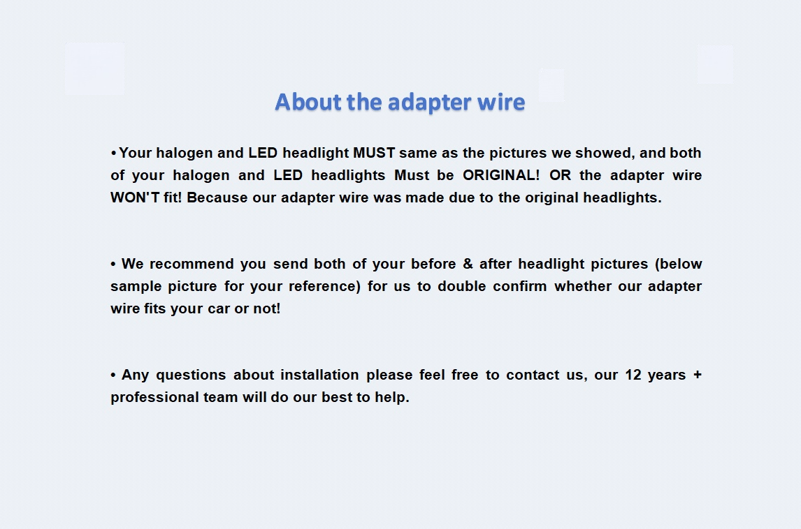 Adapter Wire For 2017 2018 2019 TOYOTA C-HR HeadlighModified From Halogen to 2020 2021 2022 2023 LED