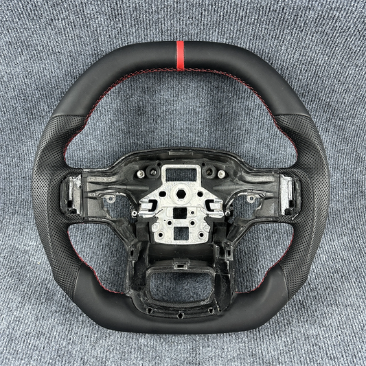 Customized Black leather Red stitching steering wheel for 2010 2011 2012 2013 2014 2015 Ford F150