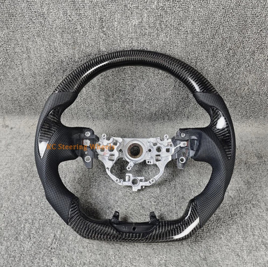 Custom Black Carbon Fiber Perforated Leather Steering Wheel Fit For Toyota Camry 2024 2025 2026