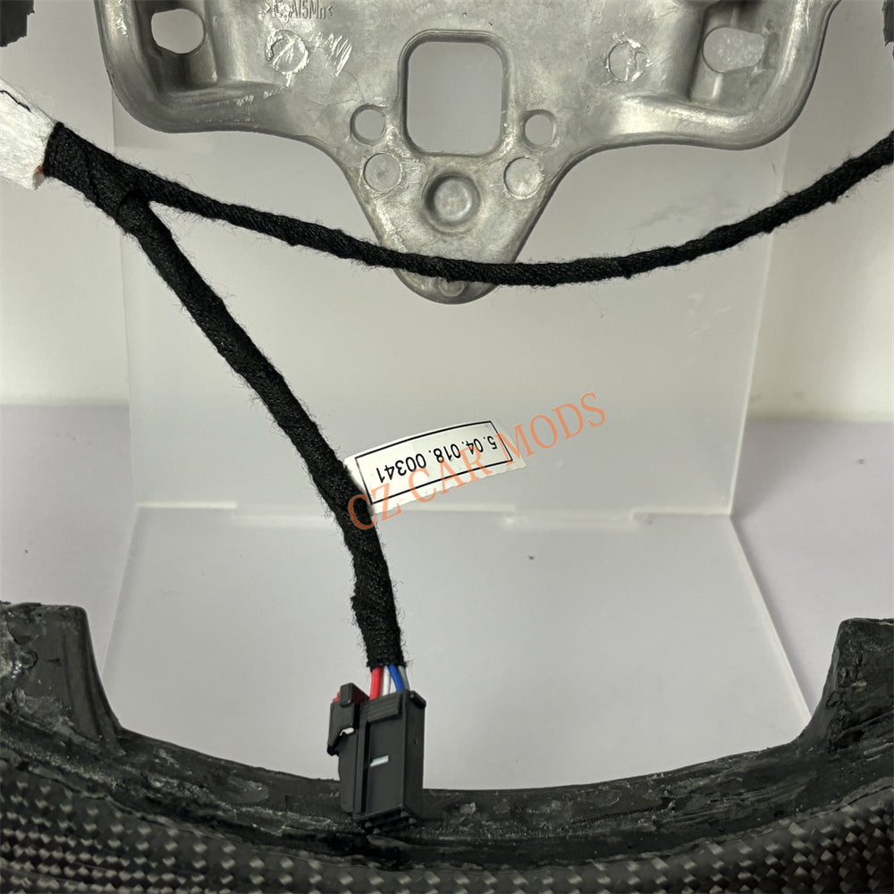 Customized Brand New Perforated Leather Black Carbon Fiber Steering Wheel Auto Accessory For Chevrolet Silverado 2022 2023 2024