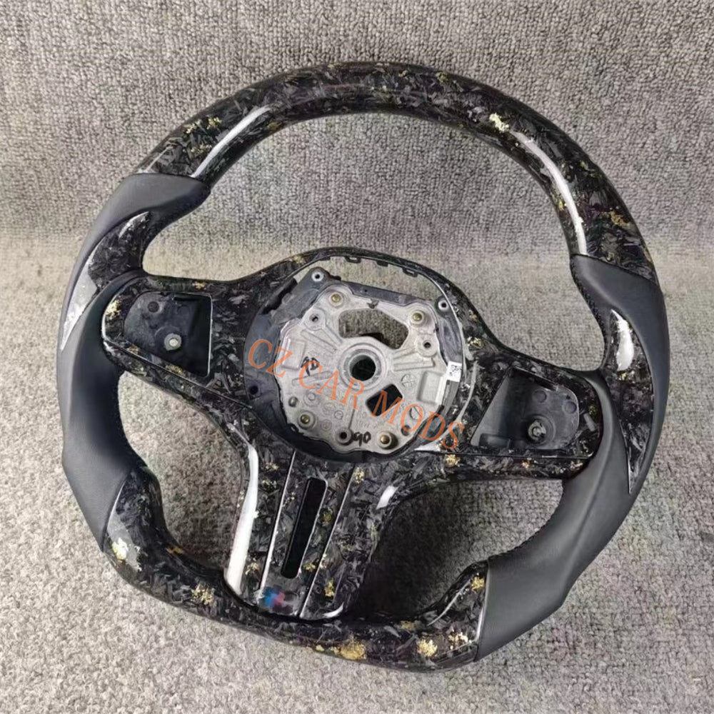 Custom Forged Carbon Fiber Steering Wheel Auto Accessory Steering Wheel Re-manufactured For BMW M8 2018 2019 2020 2021 2022