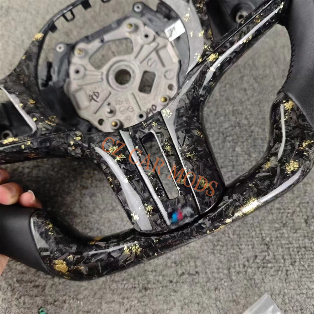 Custom Forged Carbon Fiber Steering Wheel Auto Accessory Steering Wheel Re-manufactured For BMW M8 2018 2019 2020 2021 2022