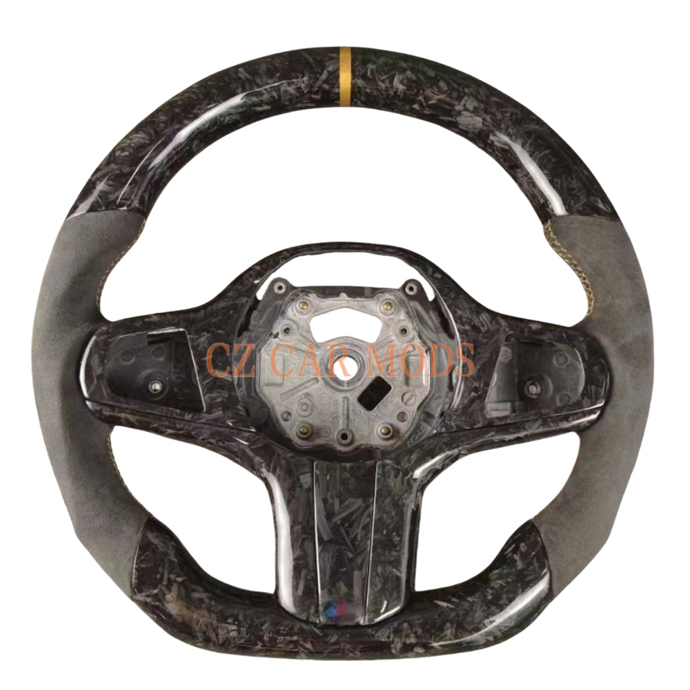 Custom Forged Carbon Fiber Steering Wheel Auto Accessory Steering Wheel Re-manufactured For 2018 2019 2020 2021 2022 BMW M8