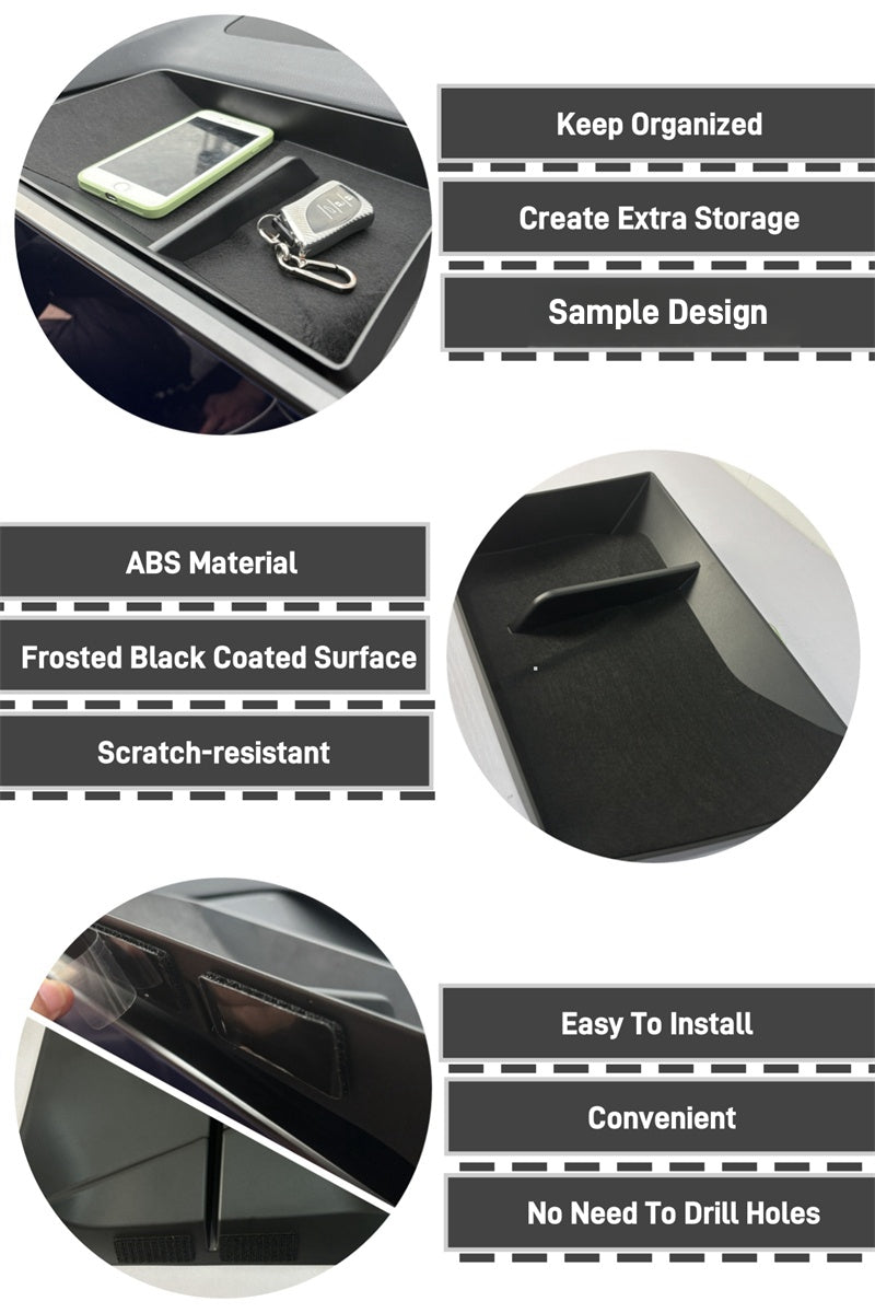 Car Navigation Screen Rear Storage Boxes Center Console Organizer Dash Tray Storage Box For 2023 2024 RX350 RX350h RX450h RX500h