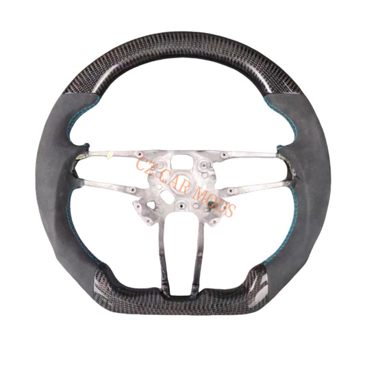 Customized Brand New Carbon Fiber Steering Wheel Black Alcantara For Porsche 718 2016 2017 2018 2019 2020 2021 Auto Accessory