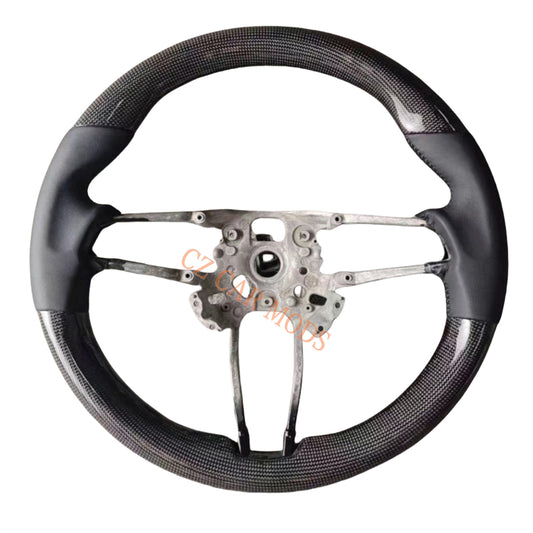Customized Brand New 100% Real Black Carbon Fiber Steering Wheel Fit For Porsche 911 2016 2017 2018 Auto Accessory With Heated