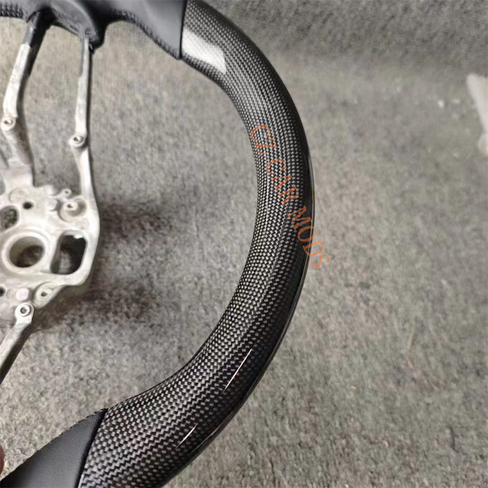 Custom Brand New Real Carbon Fiber Steering Wheel Fit For Porsche 718 2016 2017 2018 2019 2020 2021 Auto Accessory With Heated
