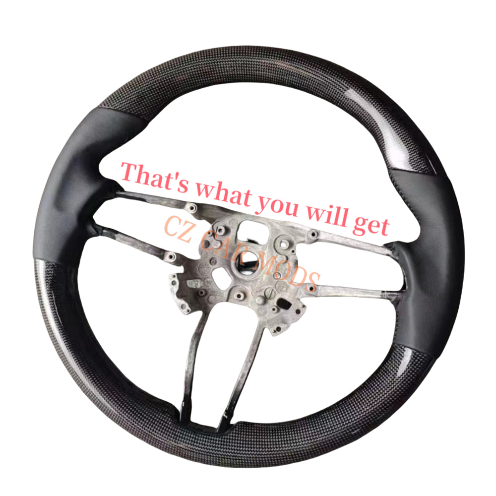 Custom Brand New Real Carbon Fiber Steering Wheel Fit For Porsche 718 2016 2017 2018 2019 2020 2021 Auto Accessory With Heated