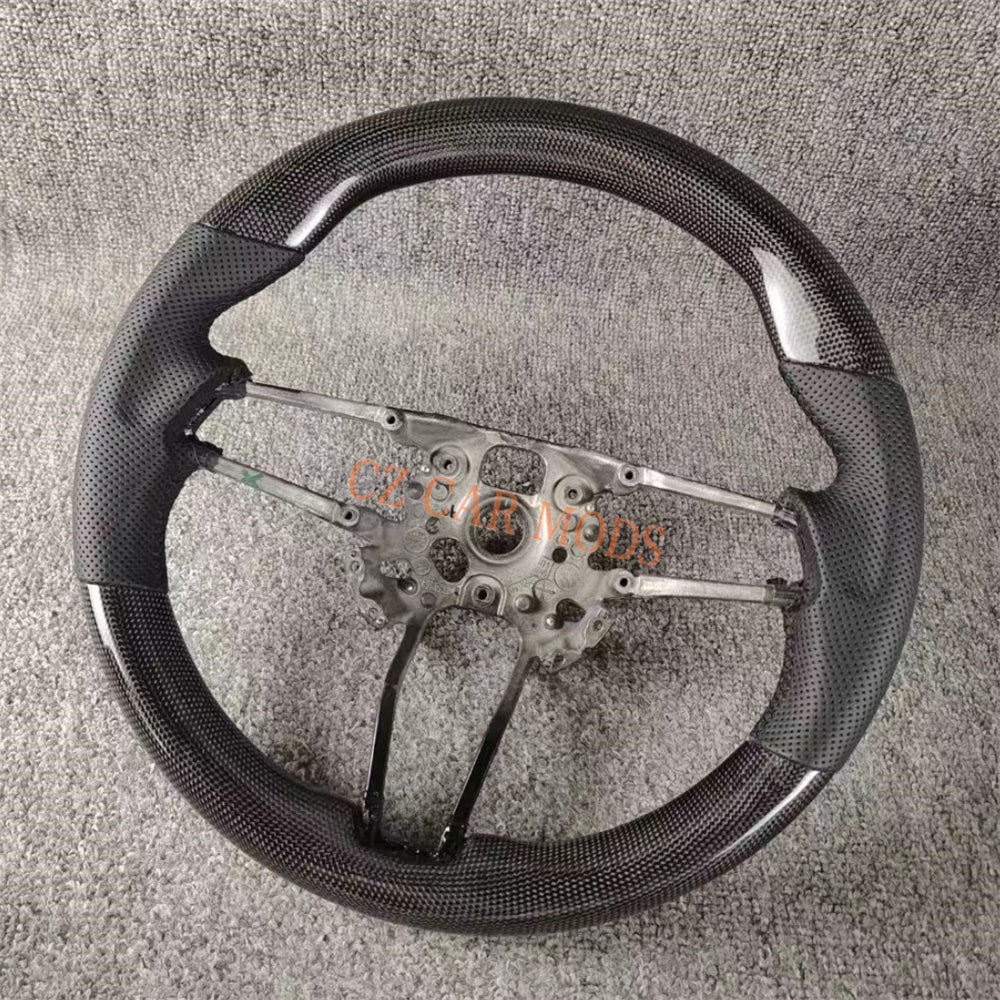 Custom Perforated Leather Brand New Carbon Fiber Steering Wheel Auto Accessory For 2016 2017 2018 2019 2020 2021 Porsche 718