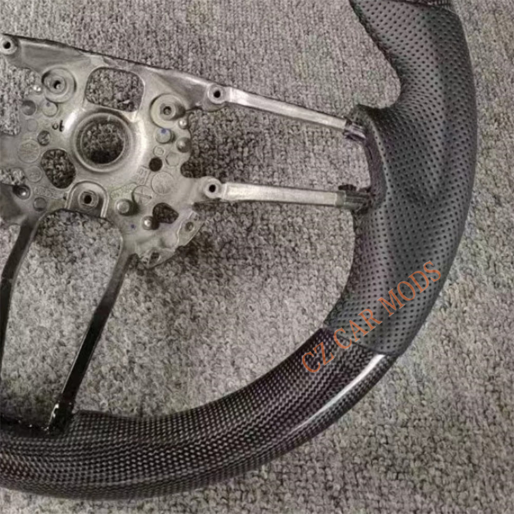 Custom Perforated Leather Brand New Carbon Fiber Steering Wheel Auto Accessory For 2016 2017 2018 2019 2020 2021 Porsche 718