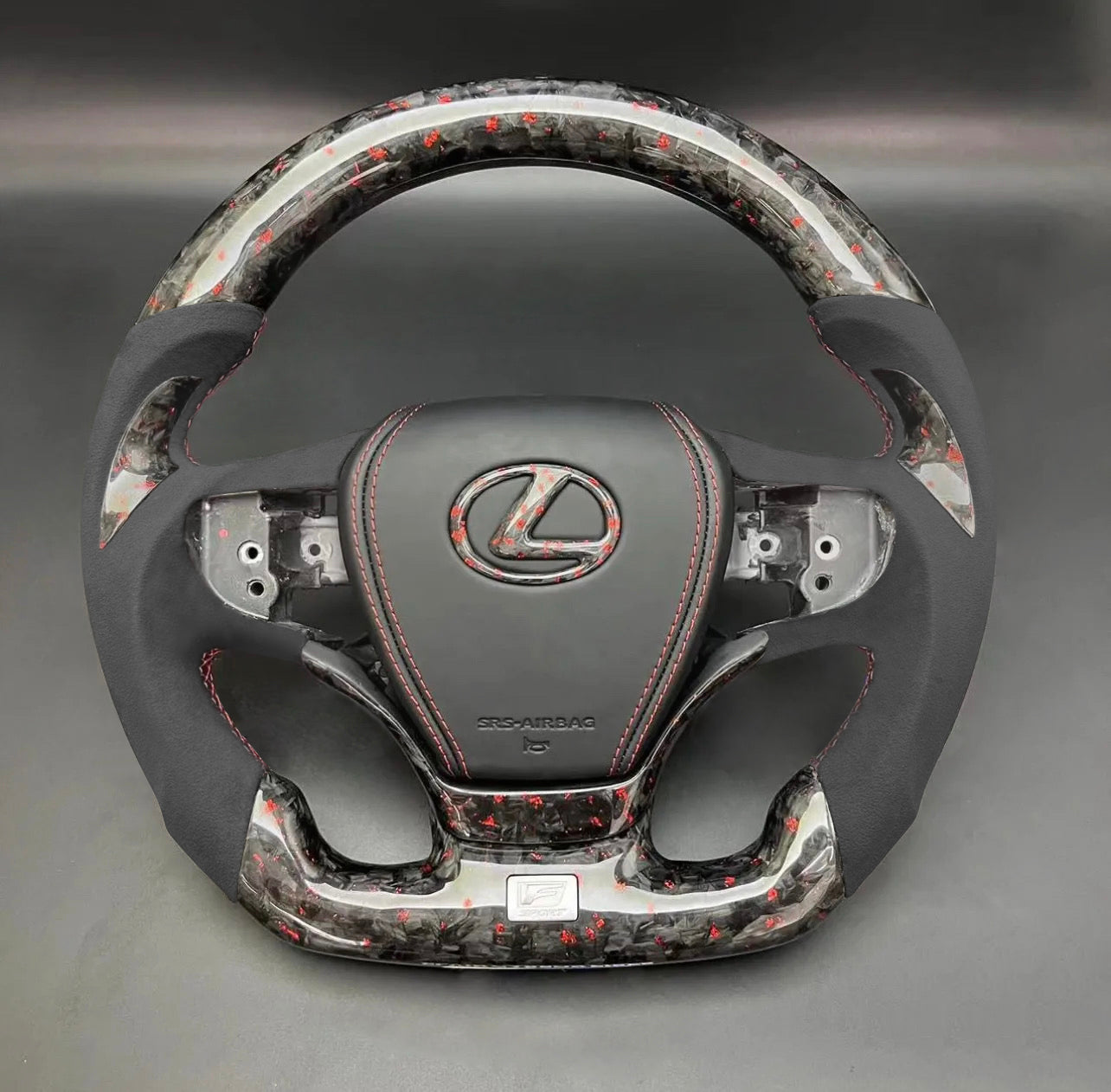 Forged Carbon Fiber black Alcantara Steering Wheel Fit For 2019 lexus ES300h