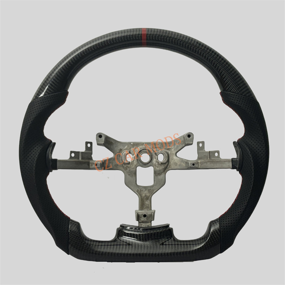 Customized Brand New Perforated Leather Carbon Fiber Steering Wheel Auto Accessory Red Strip For Chevrolet Corvette C6 2005 2006 2007 2008 2009 2010 2011 2012 2013