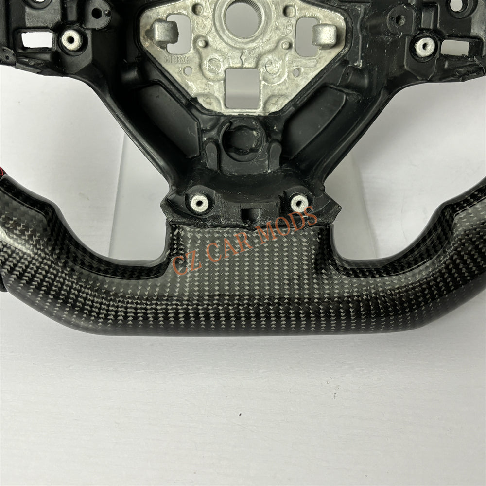 Customized Brand New Perforated Leather Carbon Fiber Steering Wheel Auto Accessory Red Strip For Chevrolet Corvette C7 2014 2015 2016 2017 2018 2019