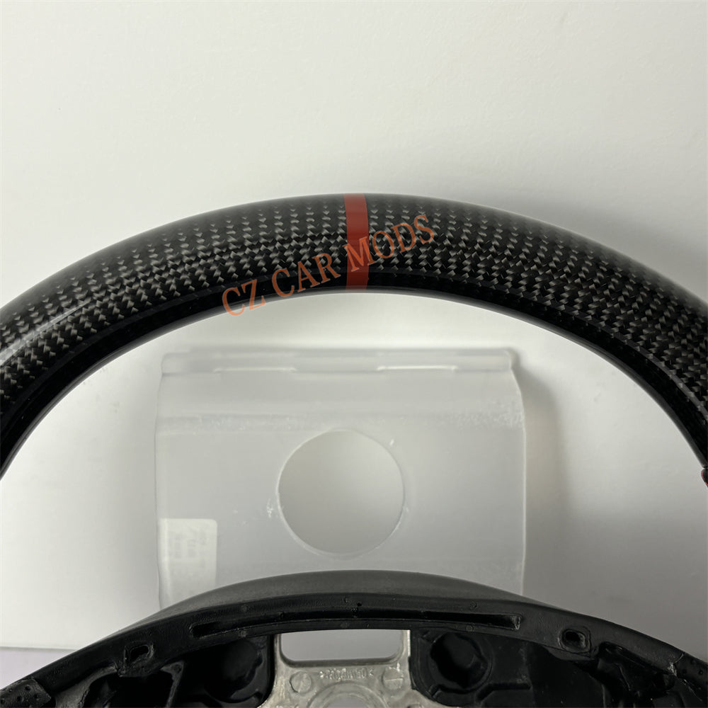 Customized Brand New Perforated Leather Carbon Fiber Steering Wheel Auto Accessory Red Strip For Chevrolet Corvette C7 2014 2015 2016 2017 2018 2019