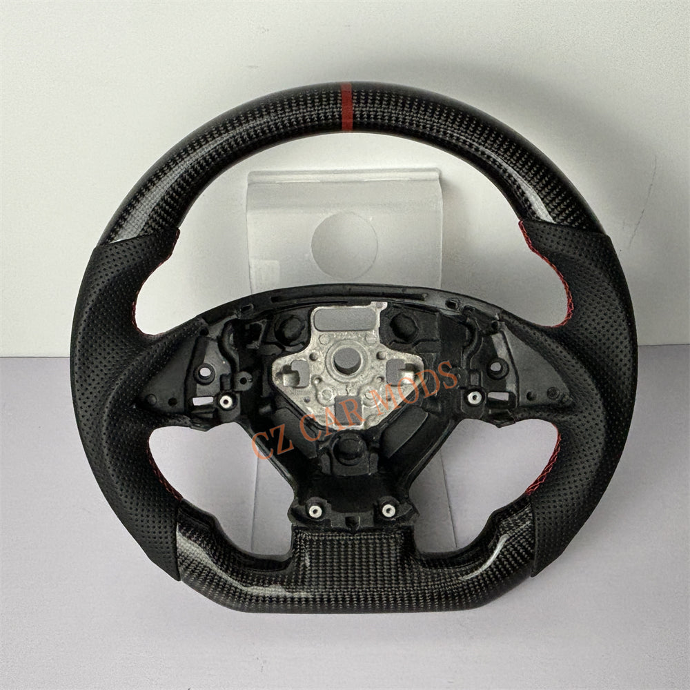 Customized Brand New Perforated Leather Carbon Fiber Steering Wheel Auto Accessory Red Strip For Chevrolet Corvette C7 2014 2015 2016 2017 2018 2019