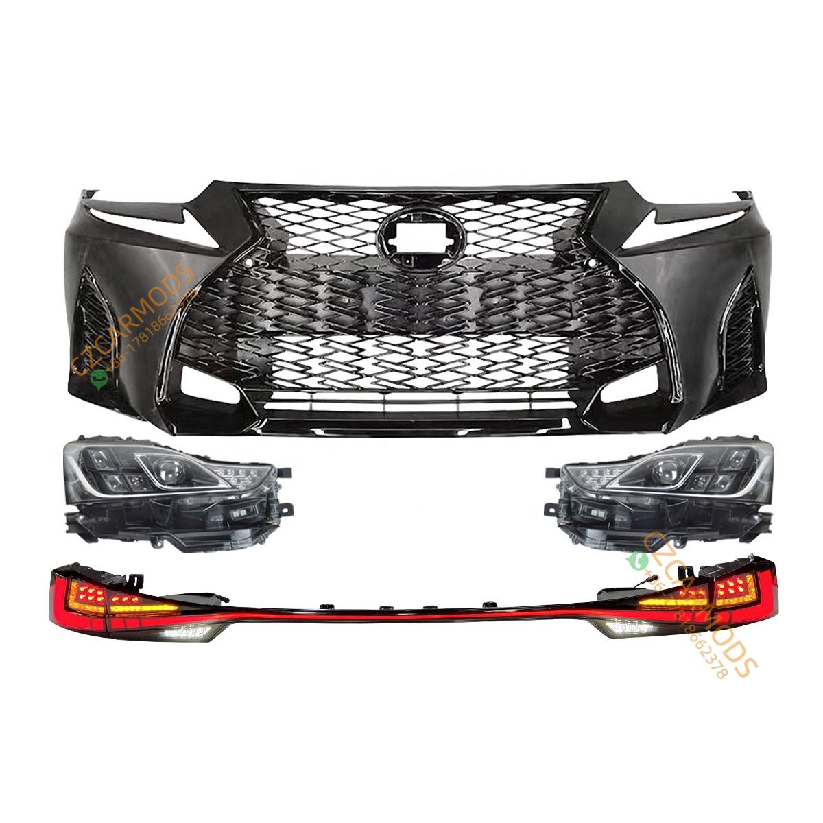 2013 2014 2015 Lexus IS300 IS 350 upgrade 2021 2022 2023 IS F Sport Front Bumper Headlights Taillights Body Kit