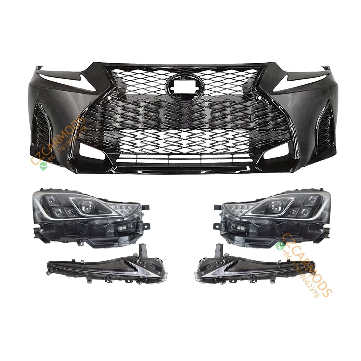 2013 2014 2015 Lexus IS300 IS 350 upgrade 2021 2022 2023 IS F Sport Front Bumper Headlights Taillights Body Kit