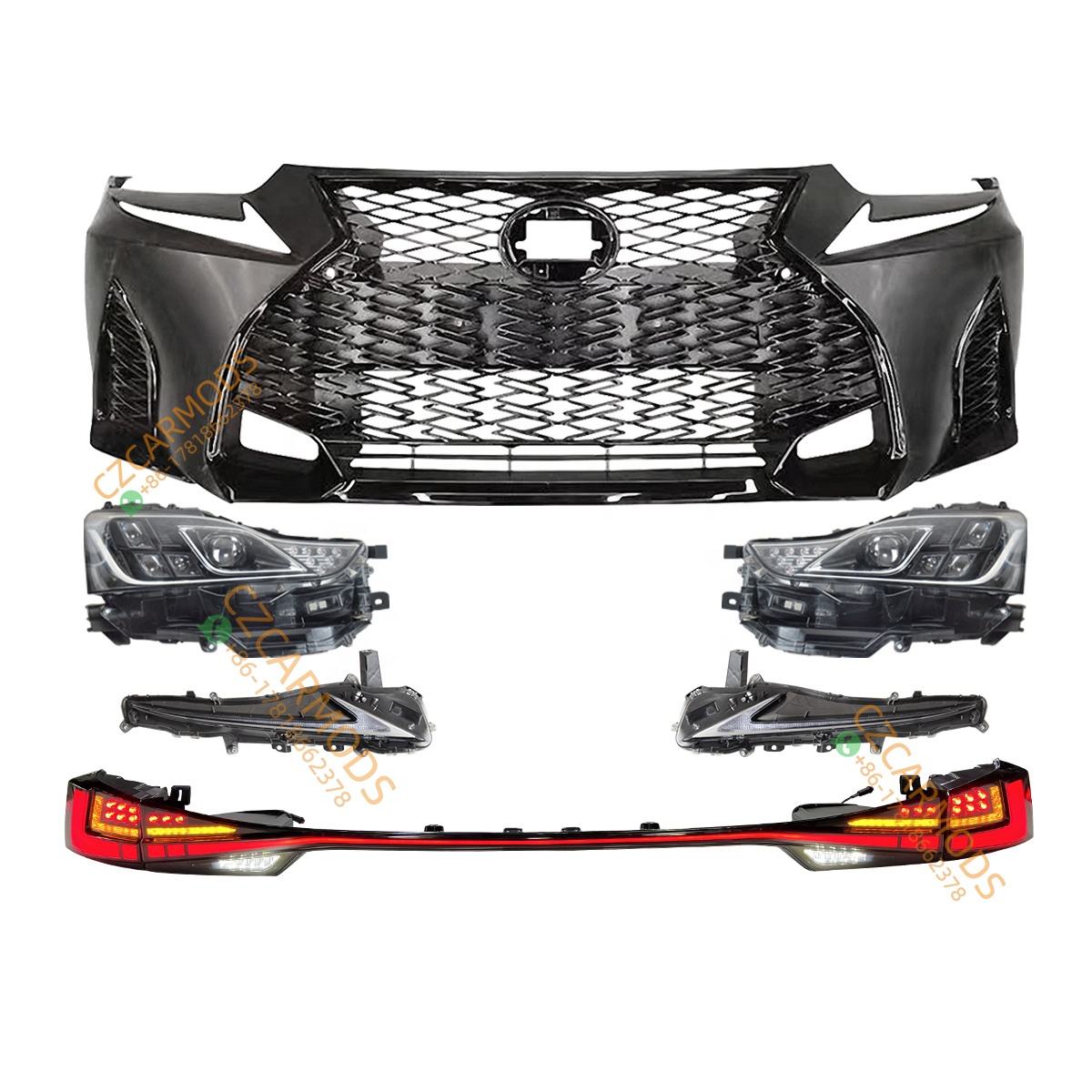 2013 2014 2015 Lexus IS300 IS 350 upgrade 2021 2022 2023 IS F Sport Front Bumper Headlights Taillights Body Kit
