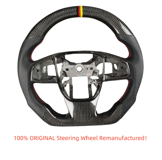 Custom Carbon Fiber Steering Wheel Auto Accessory ORIGINAL Steering Wheel Re-manufactured Customized Steering Wheel For 2016 2017 2018 2019 2020 2021 HONDA CIVIC TYPE-R FK8