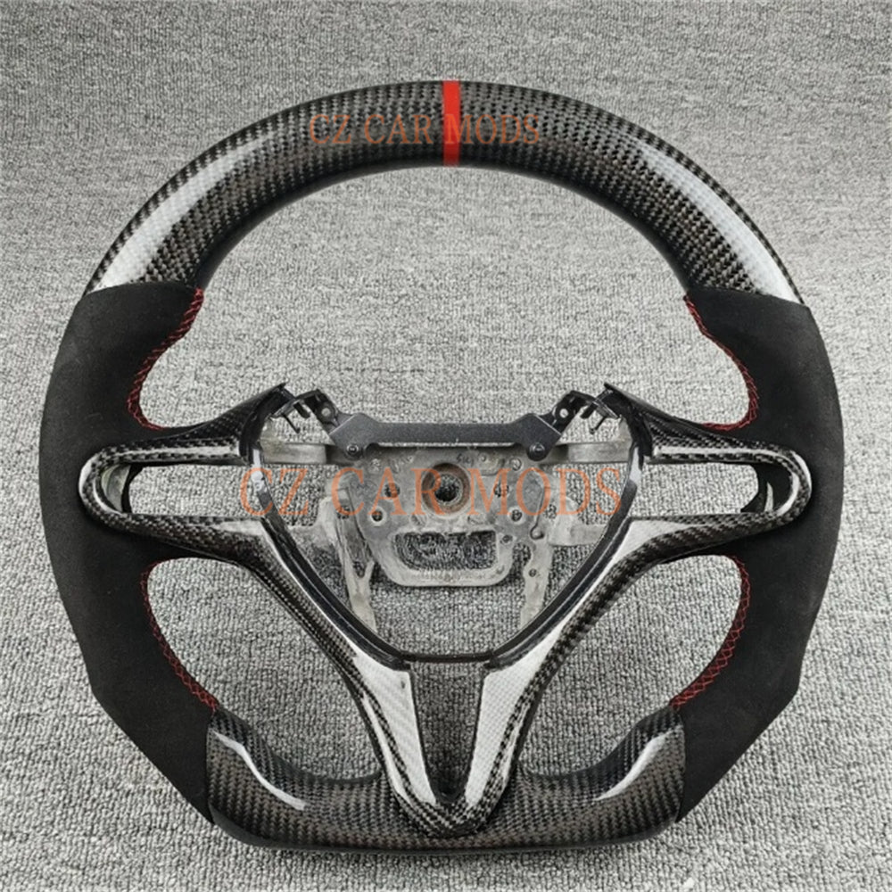 Custom Carbon Fiber Steering Wheel For 2006 2007 2008 2009 2010 2011 Honda Civic 8th GEN Auto Accessory ORIGINAL Steering Wheel Re-manufactured Customized Steering Wheel