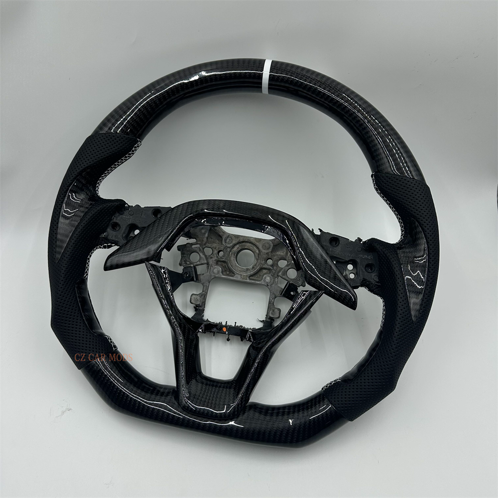 Customized black Carbon Fiber Perforated Leather Steering Wheel For Honda Accord 2018 2019 2020 2021 2022 2023