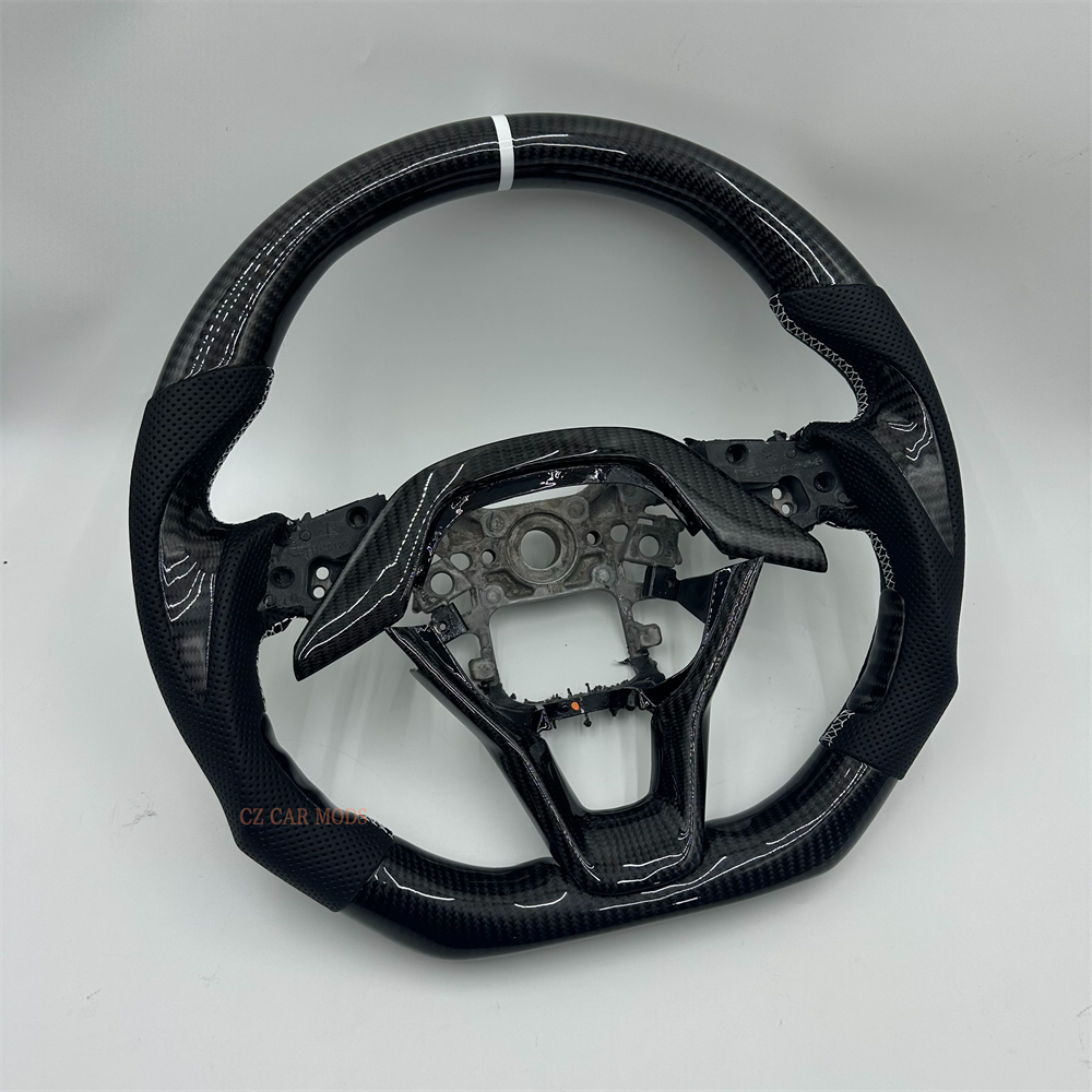 Customized black Carbon Fiber Perforated Leather Steering Wheel For Honda Accord 2018 2019 2020 2021 2022 2023