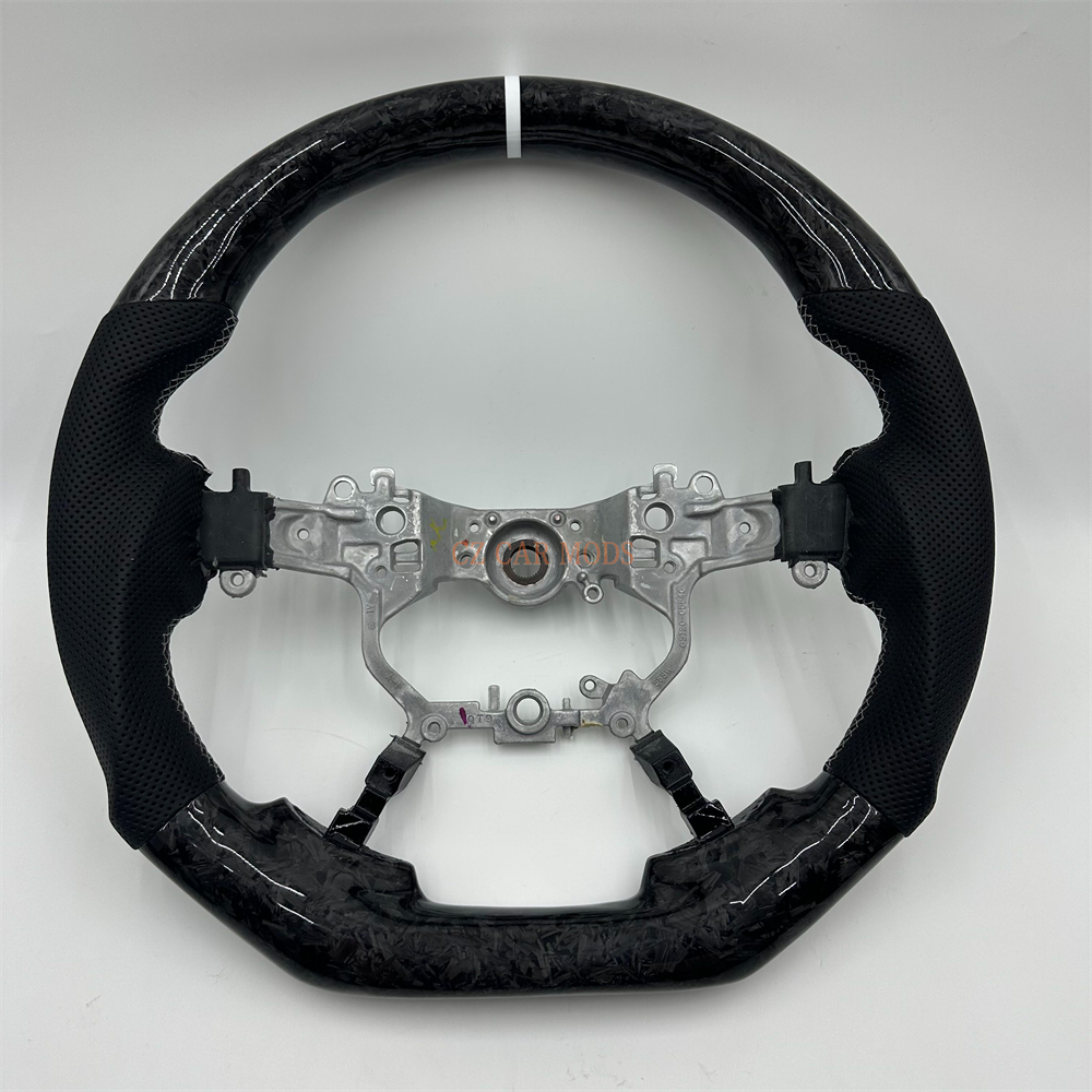 Customized black Forged Carbon Fiber leather Steering Wheel Fit For Land Cruiser prado