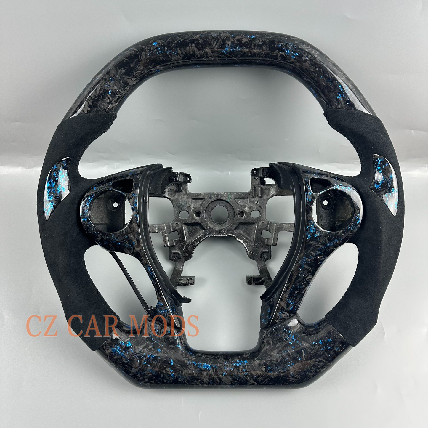 Customized black Forged carbon fiber Alcantara Steering Wheel For 2013 2014 2015 2016 2017 Honda Accord