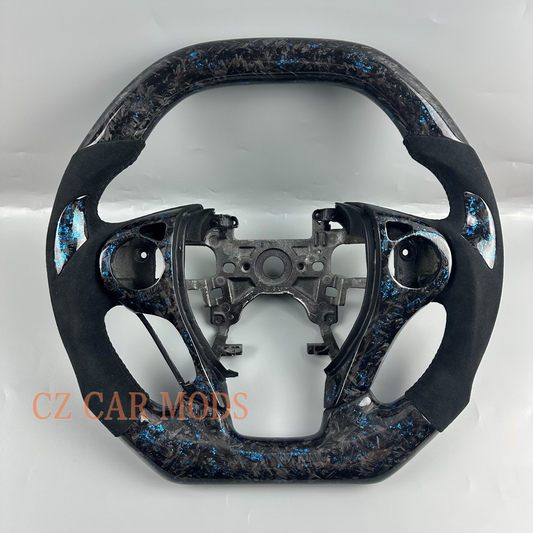 Customized black Forged carbon fiber Alcantara Steering Wheel For 2013 2014 2015 2016 2017 Honda Accord