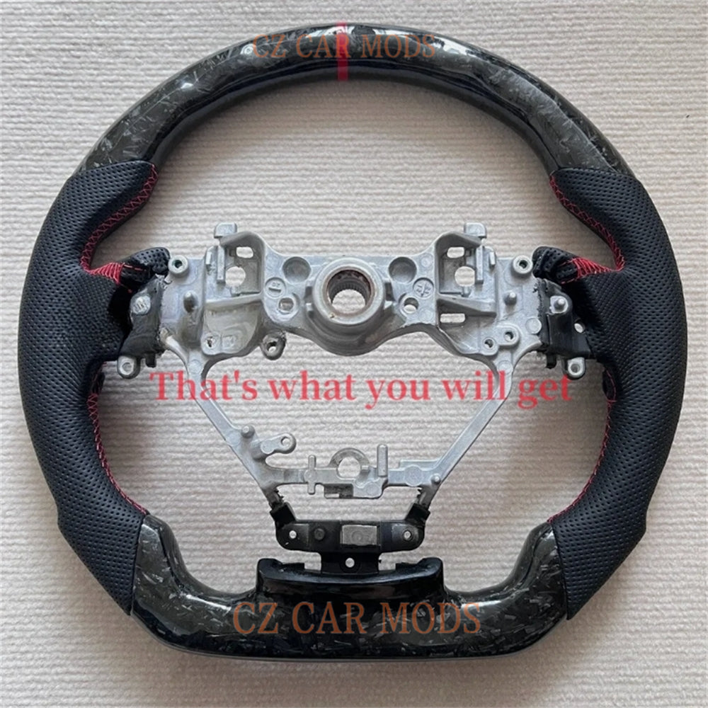 Custom Real Carbon Fiber Steering Wheel Auto Accessory Original Steering Wheel For LEXUS 2016-2018 ES 2016-2022 RX 2016-2021 LX 2016-2020 GS 2020-2023 GX Re-manufactured Steering Wheel